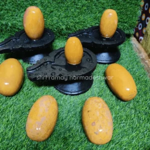 Yellow Narmadeshwar Shivling – Rare Golden-Hued Shivling from Narmada River