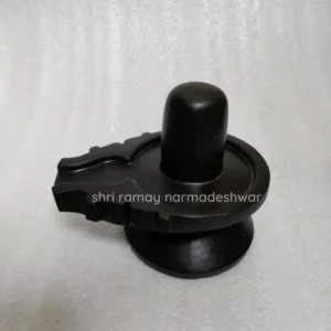 Black Marble Narmadeshwar Shivling – Elegant Matte-Finish Shivling for Daily Puja