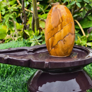 Golden Yellow Narmadeshwar Shivling – 4 Inch Shivling with 8 Inch Jaldhara Base