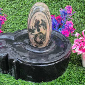 Shiv Narmadeshwar Shivling – 4 Inch Lingam with Black Jaldhara Base