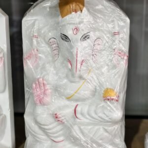 White Marble Lord Ganesha Idol for Puja and Gifting