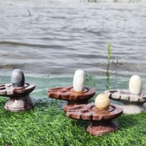 Miniature Narmadeshwar Shivling Set – Natural Stone Jaladhari Collection