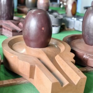 Large Narmadeshwar Shivling with Beige Stone Jaladhari – Temple Size