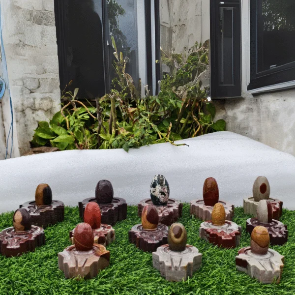 Assorted Narmadeshwar Shivling Collection – Natural River Stone Jaladhari Sets
