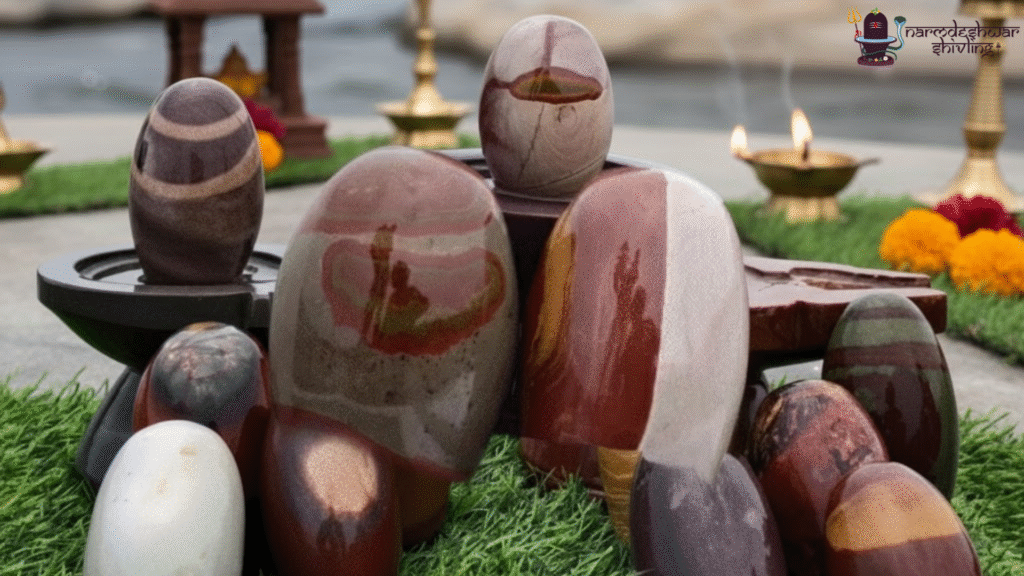 Spiritual Power of the Set of 5 Natural Narmadeshwar Shivlings