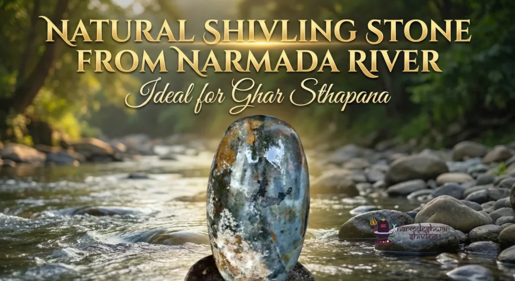 Natural Shivling Stone from Narmada River – Ideal for Ghar Sthapana