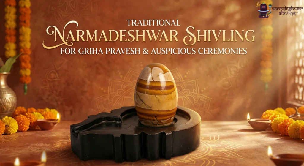 Traditional Narmadeshwar Shivling for Griha Pravesh & Auspicious Ceremonies