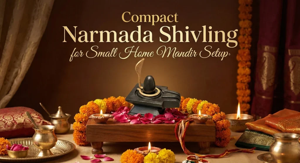 Compact Narmada Shivling for Small Home Mandir Setup