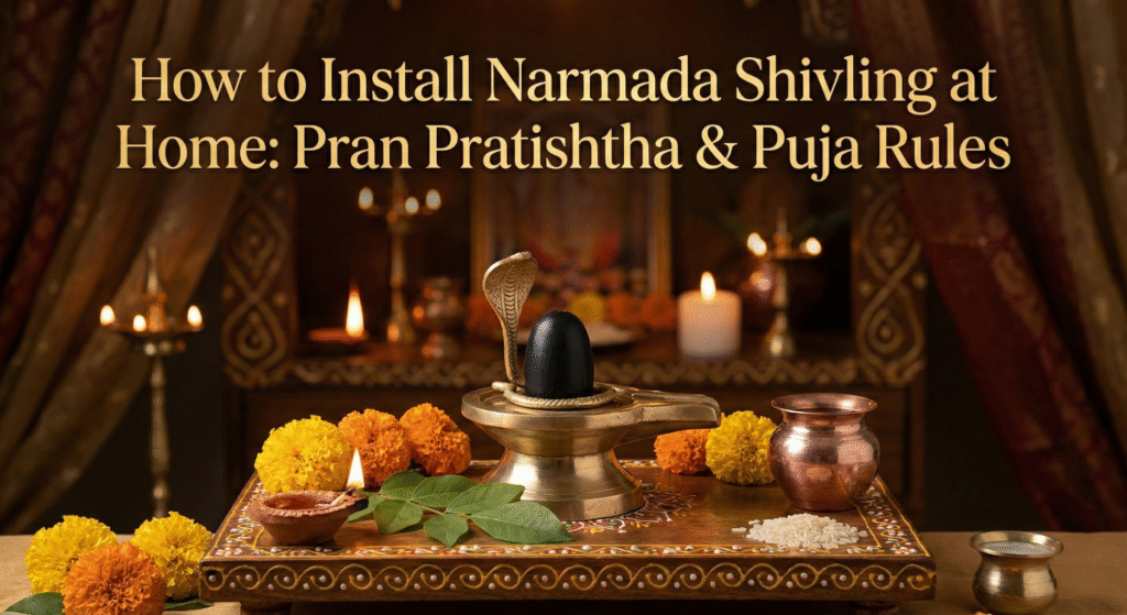 install narmada shivling at home