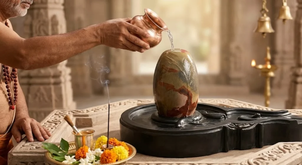 Daily Abhishek Practices for Large Shivling