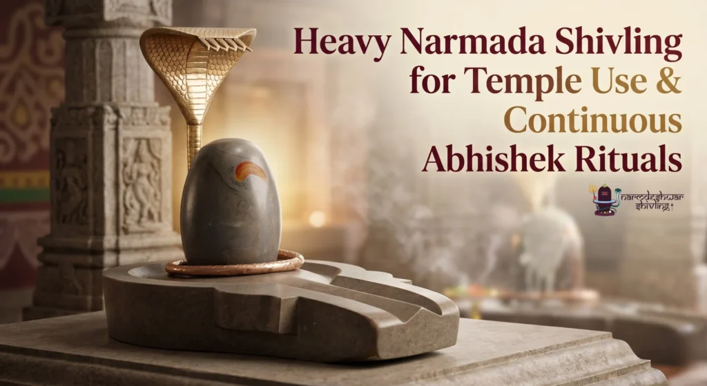 Heavy Narmada Shivling for Temple Use & Continuous Abhishek Rituals