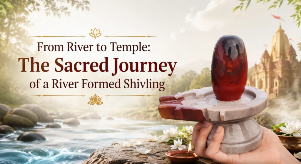 From River to Temple: The Sacred Journey of a River Formed Shivling